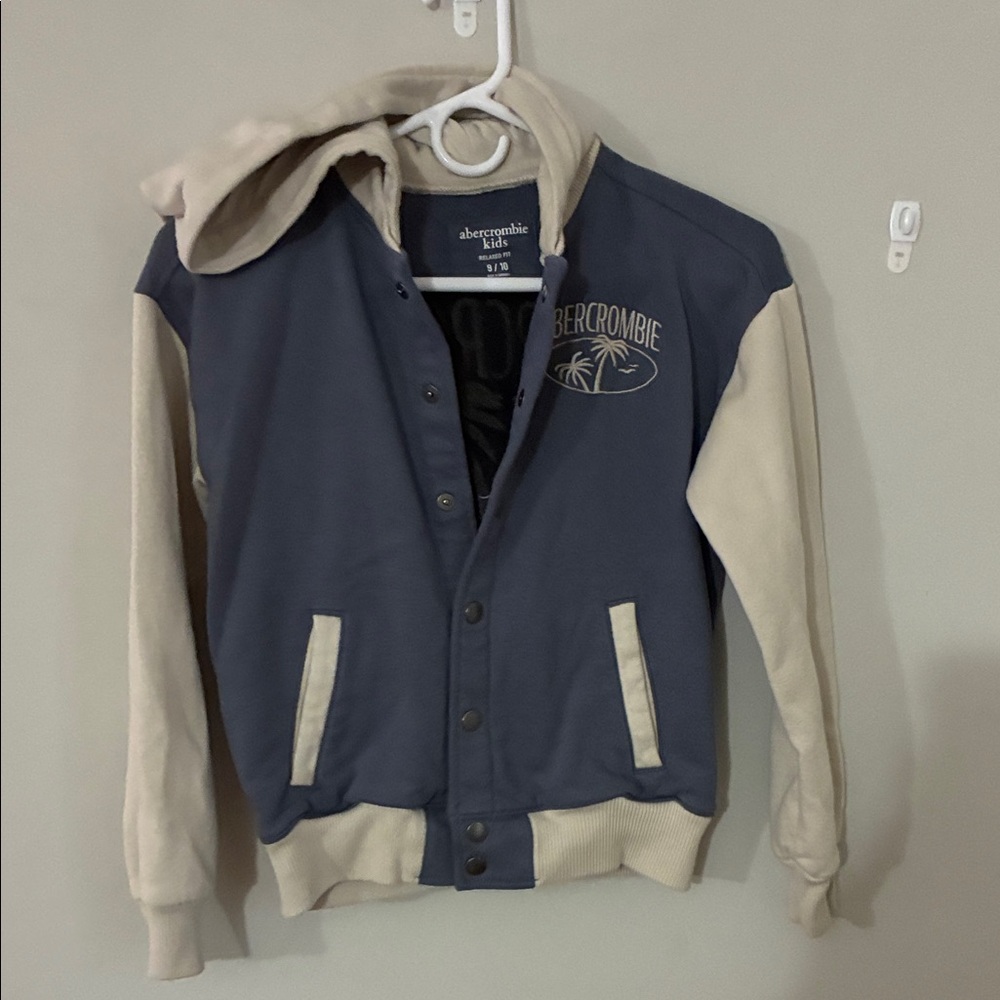 Abercrombie Kids Blue and Cream Hooded Jacket